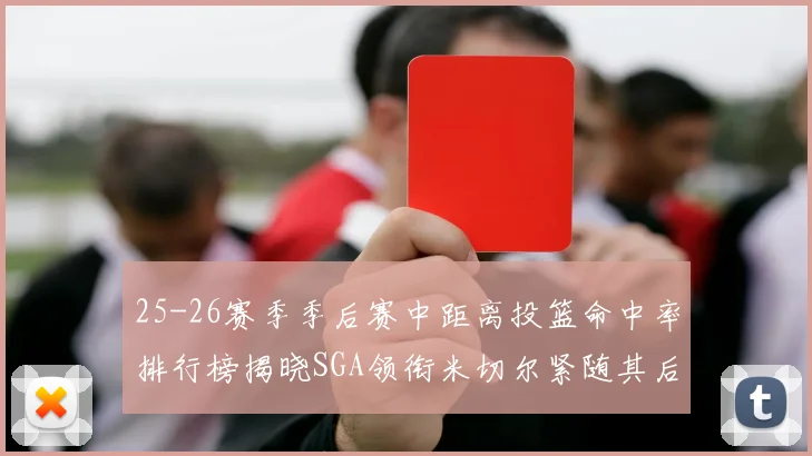 25-26赛季季后赛中距离投篮命中率排行榜揭晓SGA领衔米切尔紧随其后哈登位列第五